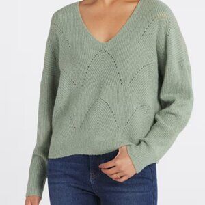 Dareen Lattice Back Pointelle Sweater